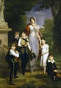 Francois Pascal Simon Gerard Portrait de la marechale Lannes et ses enfants Sweden oil painting artist